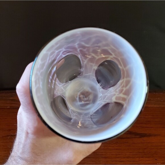 Vintage Purple Amethyst Cylindrical Vase 14" Tall - Picture 4 of 8